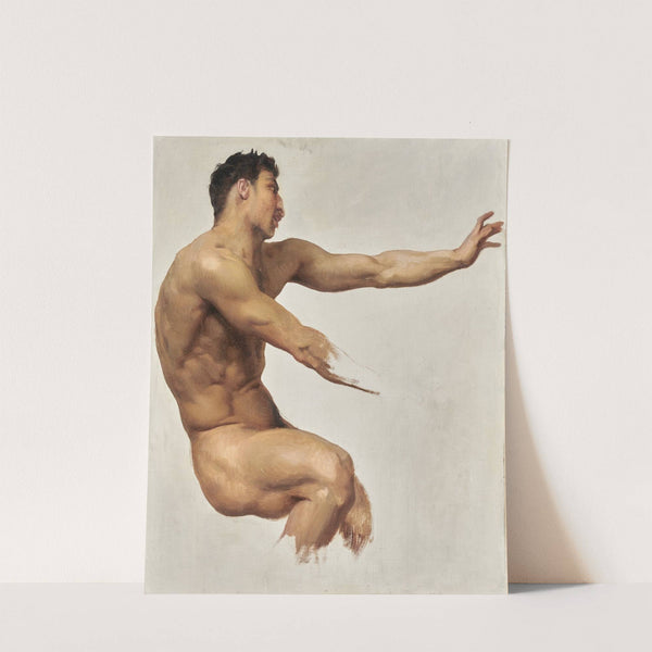 Study Of Satyr For Nymphs And Satyr (C. 1873) by William Bouguereau