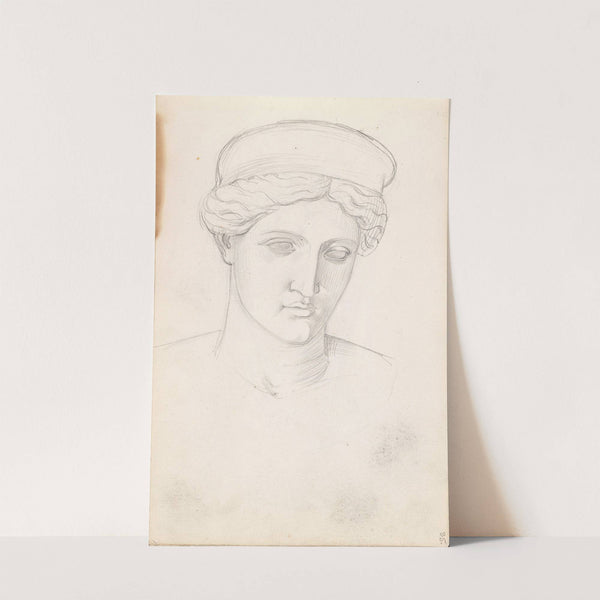 Study of sculpture head (Probably 1842 or 1843) by Adolph Tidemand