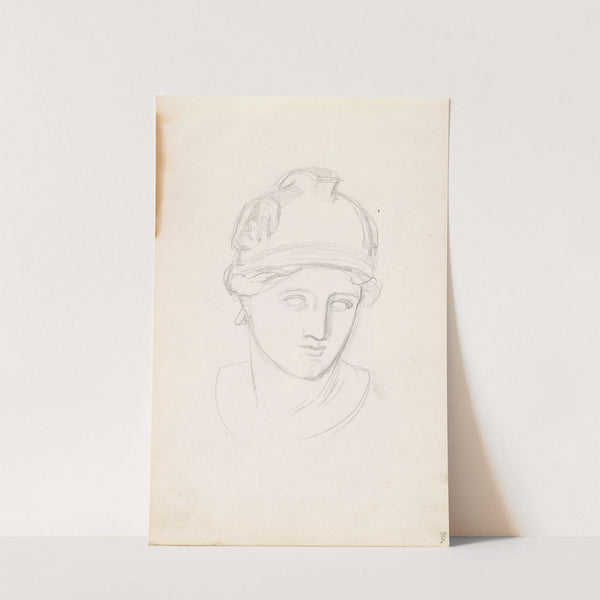 Study of sculpture head (1842) by Adolph Tidemand