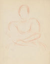 Study of Seated Woman in a Blouse with Large Sleeves