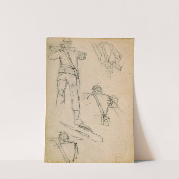 Study of Soldiers Taking Aim by Winslow Homer