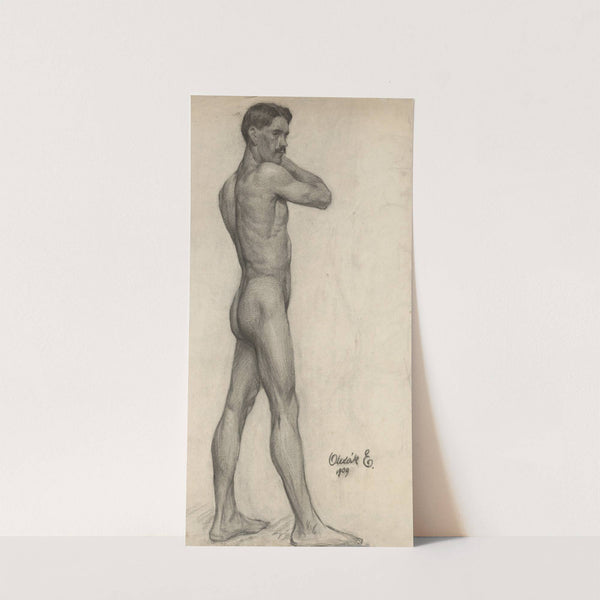 Study of Standing Male Nude by Emil Alexay-Olexák