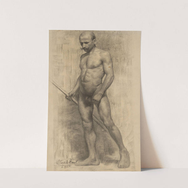 Study of Standing Man with a Stick in his Hand by Emil Alexay-Olexák