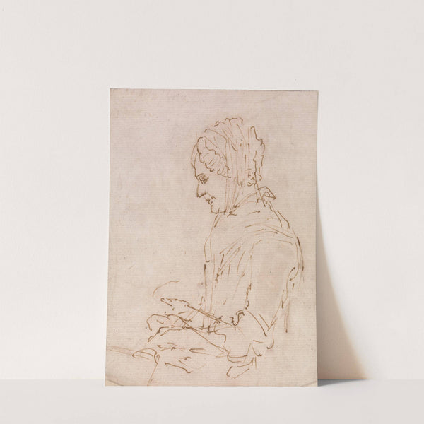 Study of the Artist's Mother Sewing by Ozias Humphrey