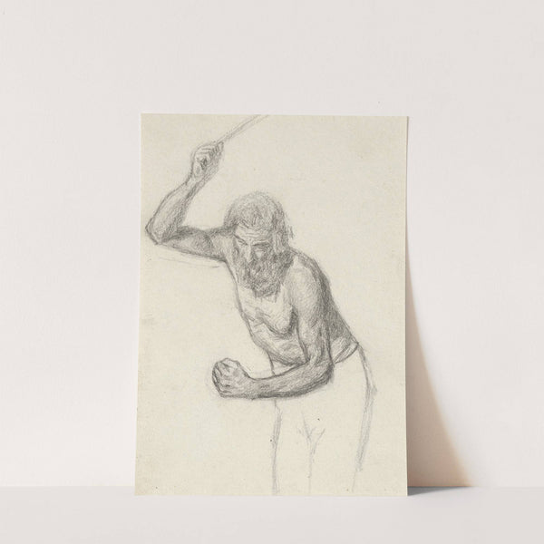 Study of the charioteer in ‘Elijah running to Jezreel before Ahab’s Chariot’ by Albert Joseph Moore