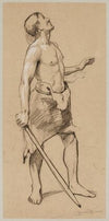 Study of the Figure of a Semi-Nude Male in a Leather Loincloth Holding a Sword (1886)