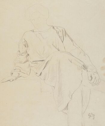 Study of the Figure of a Sitting Man in a Tunic (1865 - 1924)