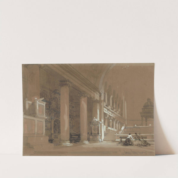 Study of the interior of the Church of San Lorenzo, Rome (1835) by David Roberts