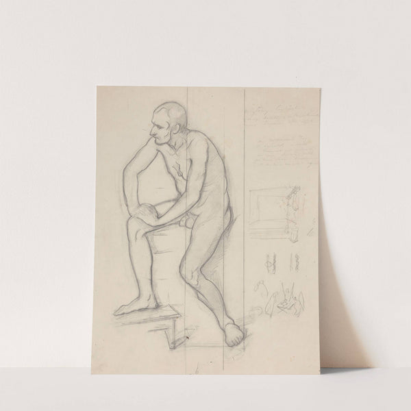 Study of the king figure for the painting 'Death of Barbara Radziwiłł' by Józef Simmler