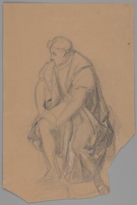 Study of the king figure for the painting ‘Death of Barbara RadziwiÅÅ’