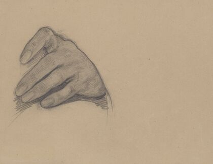 Study of the left hand of WÅadysÅaw JagieÅÅo for the painting ‘Queen Jadwiga’s Oath’