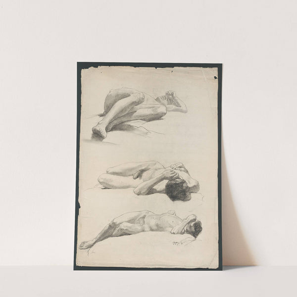 Study of the male nude by Jozef Hanula