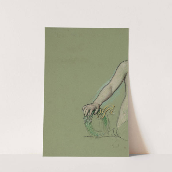 Study of the olive branch held by Peace (1895) by Elihu Vedder