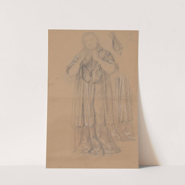 Study of the robe of Bishop Piotr Wysz for the painting 'Queen Jadwiga's Oath' by Józef Simmler