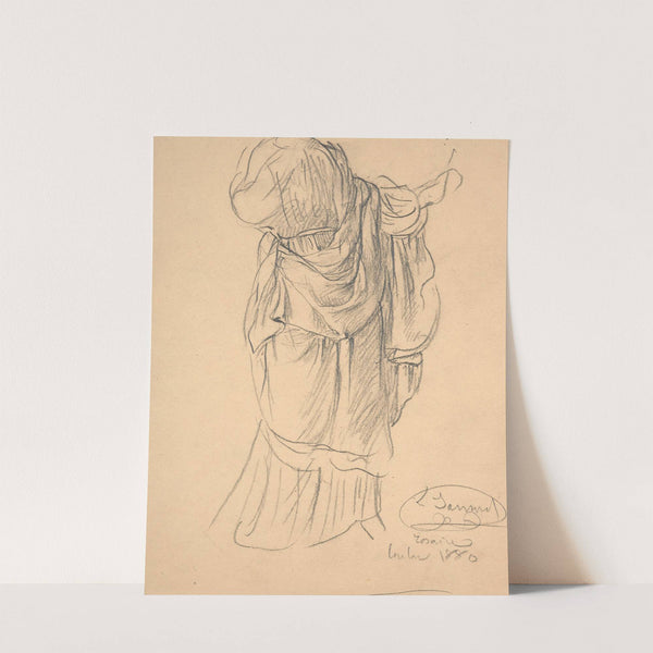 Study of the Virgin’s dress’ drape for ‘Le Rosaire’ (1880) by Louis Janmot