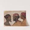Study of three heads (Arabs) by Jean Lulvès