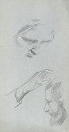 Study of Two Faces and a Hand (1860s)
