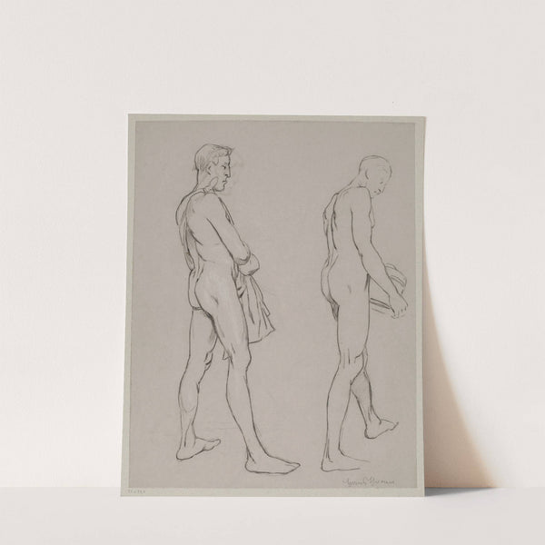 Study of Two Male Nudes (1890) by Hans Thoma