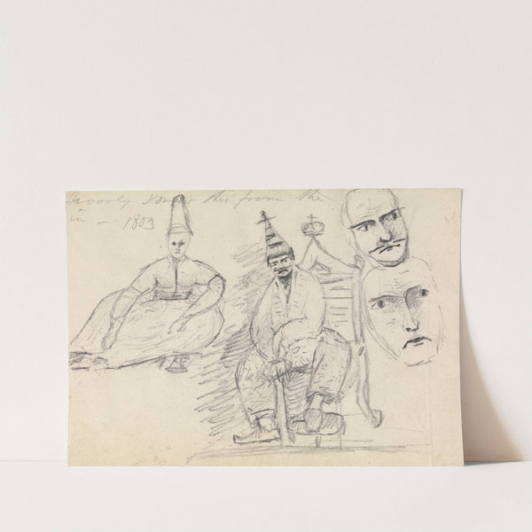 Study of Two Seated Men in Their Traditional Costume by Benjamin Robert Haydon