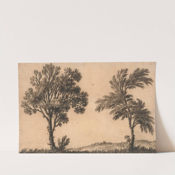 Study of Two Willows (ca. 1760) by Alexander Cozens