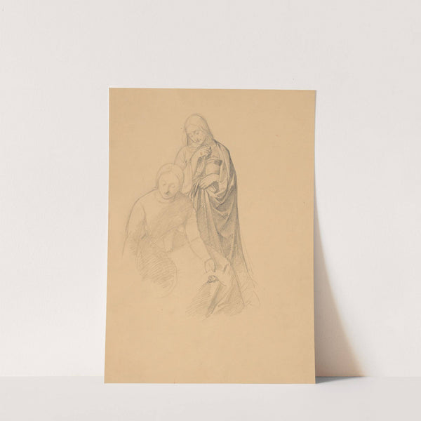 Study of two women to the painting 'Entombment' (variant) by Józef Simmler