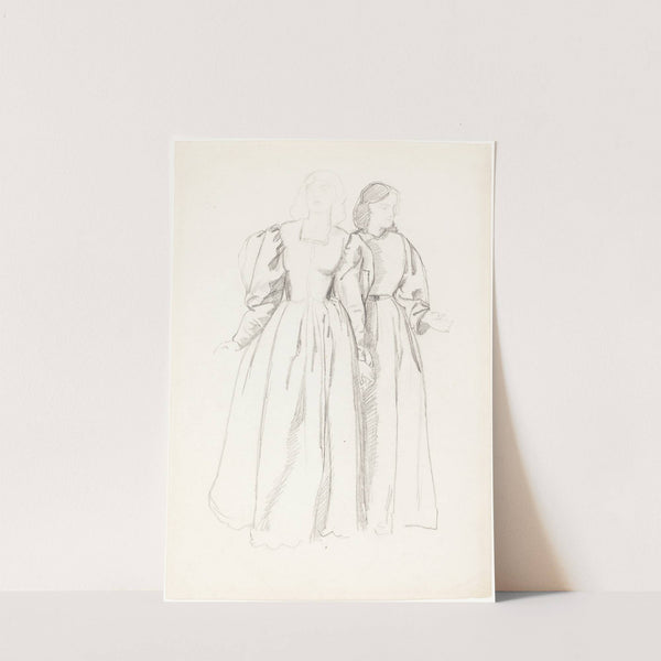 Study of Two Young Women (recto) by Valentine Cameron Prinsep