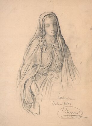 Study of Virgin for ‘Le Rosaire’ (1880)