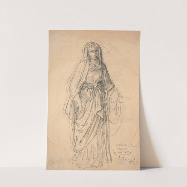 Study of Virgin for ‘Le Rosaire’ (1880) by Louis Janmot