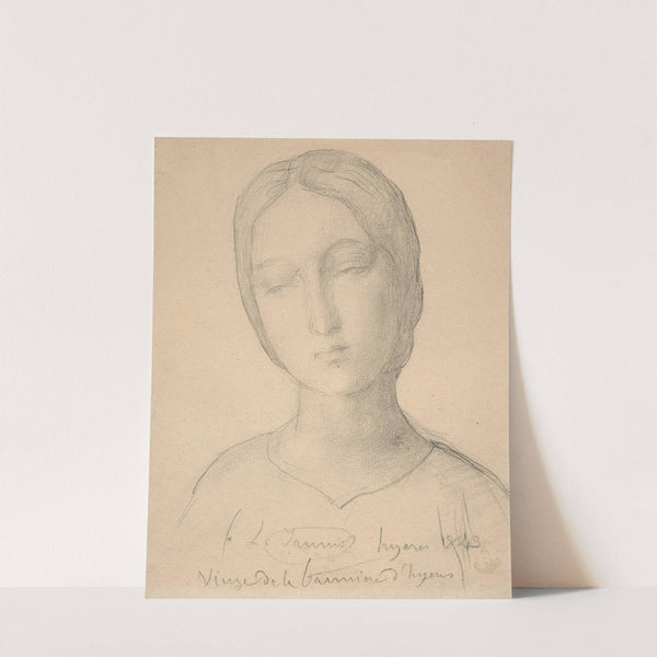 Study of Virgin for the ‘Banner of Hyères’ (1843) by Louis Janmot