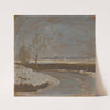 Study of Winter Landscape with a River (1900) by Karol Pongrácz