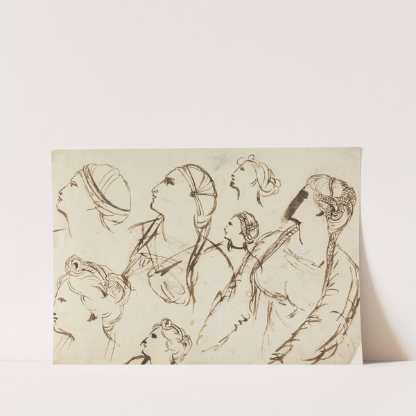 Study of Women's Hairstyles by Benjamin Robert Haydon