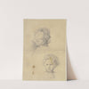 Study sheet; Boy’s head by Jakob Becker
