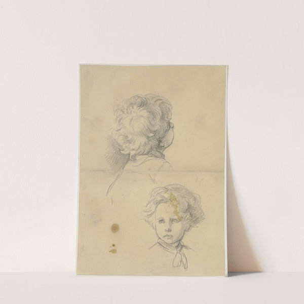 Study sheet; Boy’s head by Jakob Becker