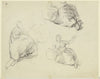 Study sheet; Female grape picker (ca. 1856)