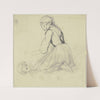 Study sheet; Kneeling Woman by Jakob Becker