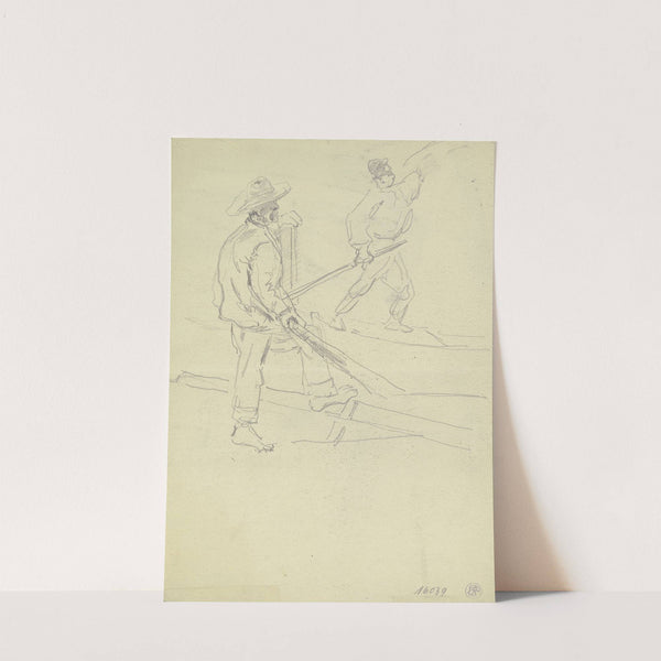 Study sheet; Two fishermen by Friedrich Ernst Morgenstern