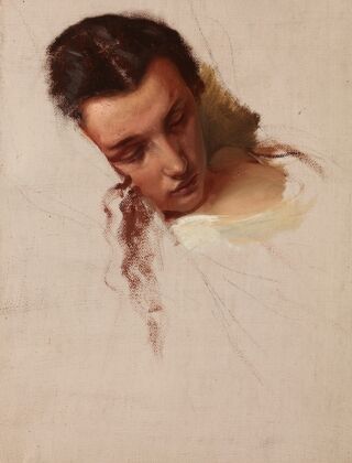 Study to the Painting ‘The Death of Barbara RadziwiÅÅ â Head of Quinn Barbara’