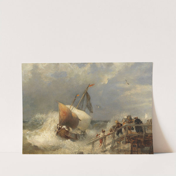 Sturm am Hafen (1881) by Andreas Achenbach