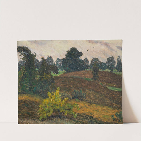 Stürmischer Tag über der Heide by Otto Modersohn