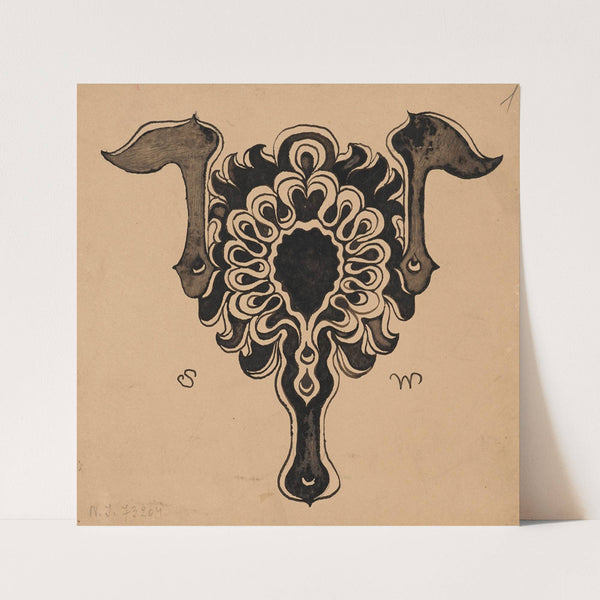 Stylised Flower Basket – Embellishment to ‘Życie’ Weekly from 1887 and 1889 (1897) by Stanisław Wyspiański