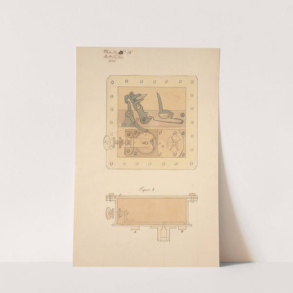 Submarine. Clockwork mechanism for mines by Robert Fulton
