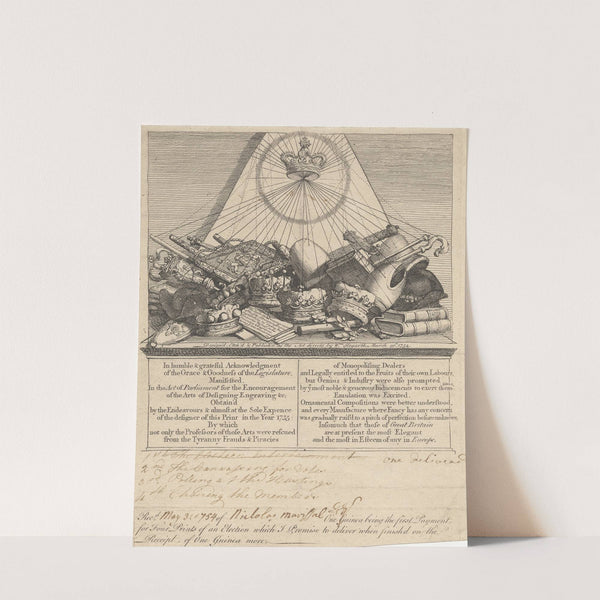 Subscription Ticket for; 'Four Prints of an Election' by William Hogarth