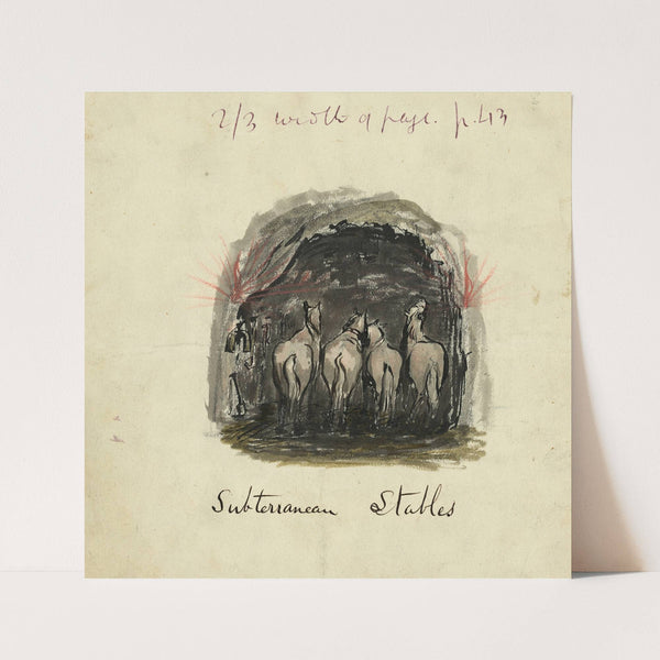 Subterranean stables (1856-1857) by Bayard Taylor