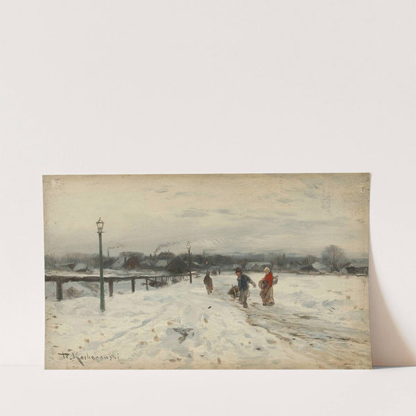 Suburban winter landscape (between 1890 and 1900) by Roman Kazimierz Kochanowski