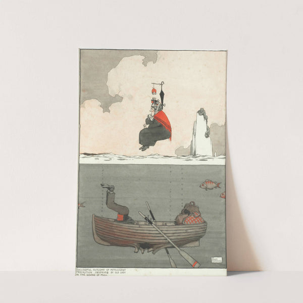 'Successful Outcome of Intelligent Precaution Observed by Old Lady in the Sound of Mull' by William Heath Robinson