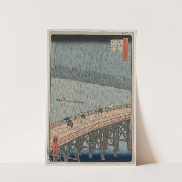 Sudden Shower over Shin-Ōhashi Bridge and Atake, from the series One Hundred Famous Views of Edo (1857) by Andō Hiroshige