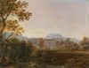 Süddeutsche Landschaft mit Wanderern