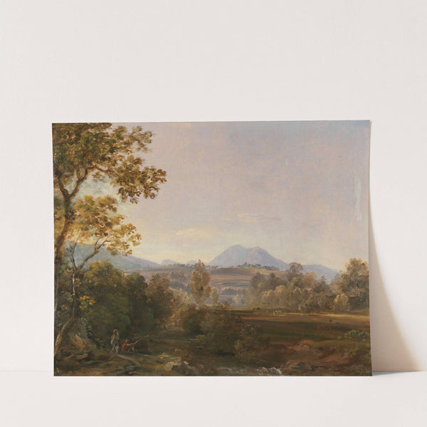 Süddeutsche Landschaft mit Wanderern by Johann Georg von Dillis