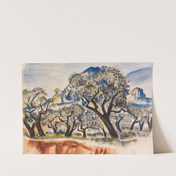 Südfranzösische Landschaft mit Bäumen by Paul Kleinschmidt