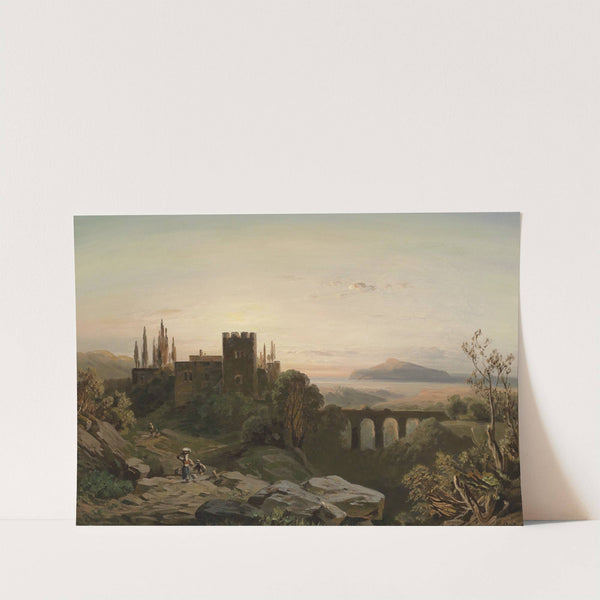 Südliche Ansicht im Abendrot by August Seidel